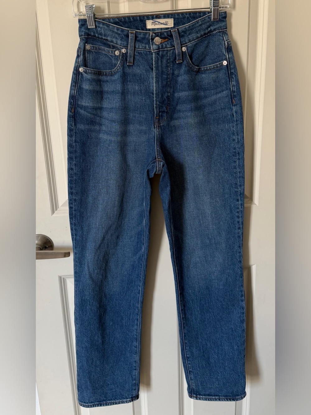 Madewell The Curvy Perfect Vintage Straight Jean in Classic Blue, Size 25